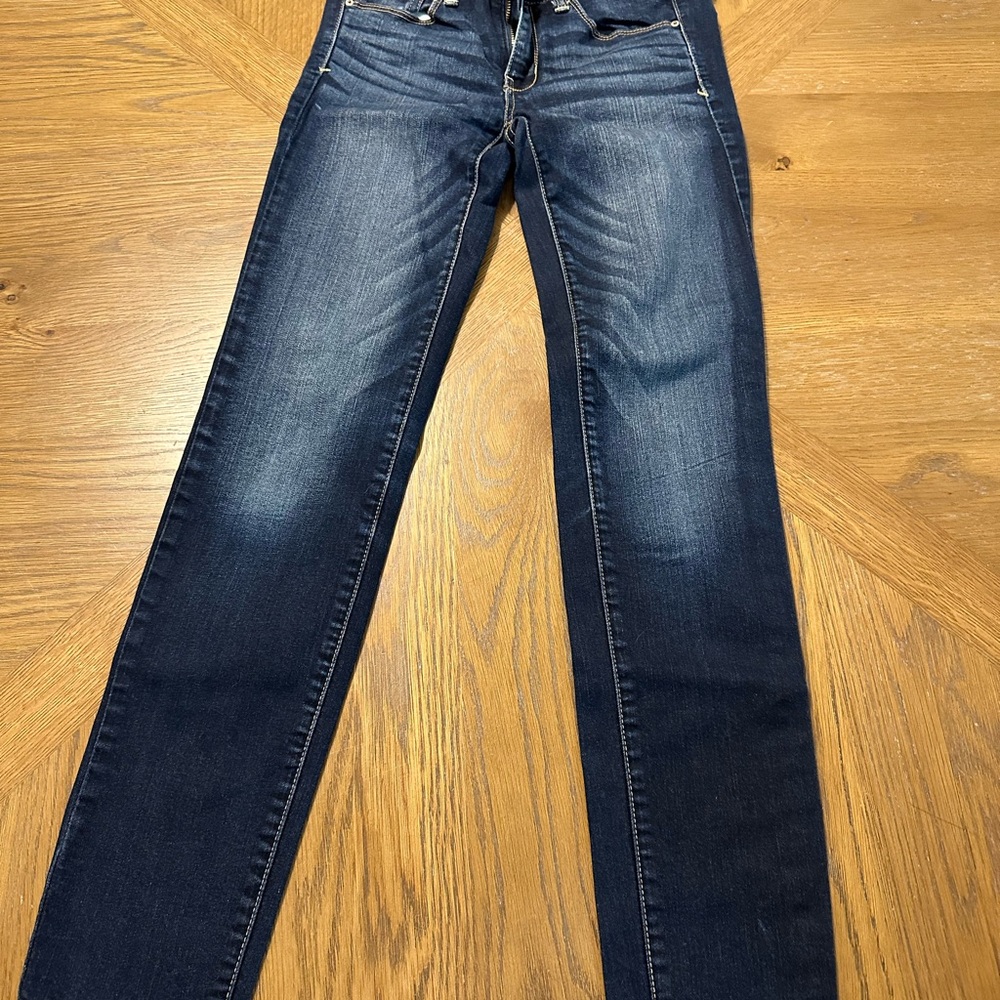American Eagle dark colored super stretch jeggings skinny leg - Picture 1 of 3